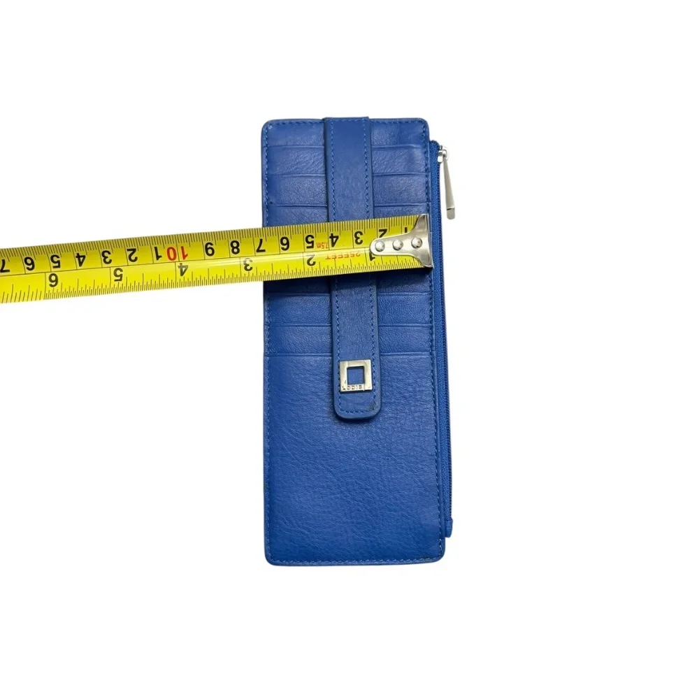 Lodis blue leather card holder case